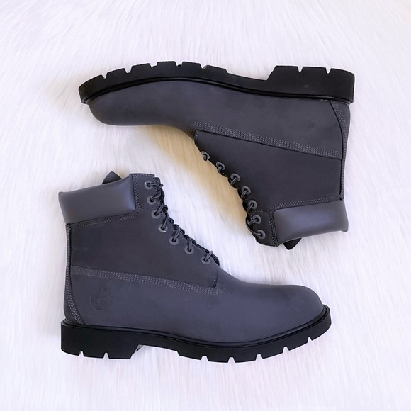 Timberland Men’s Classic 6” Waterproof Dark Grey Boots - Picture 6 of 7